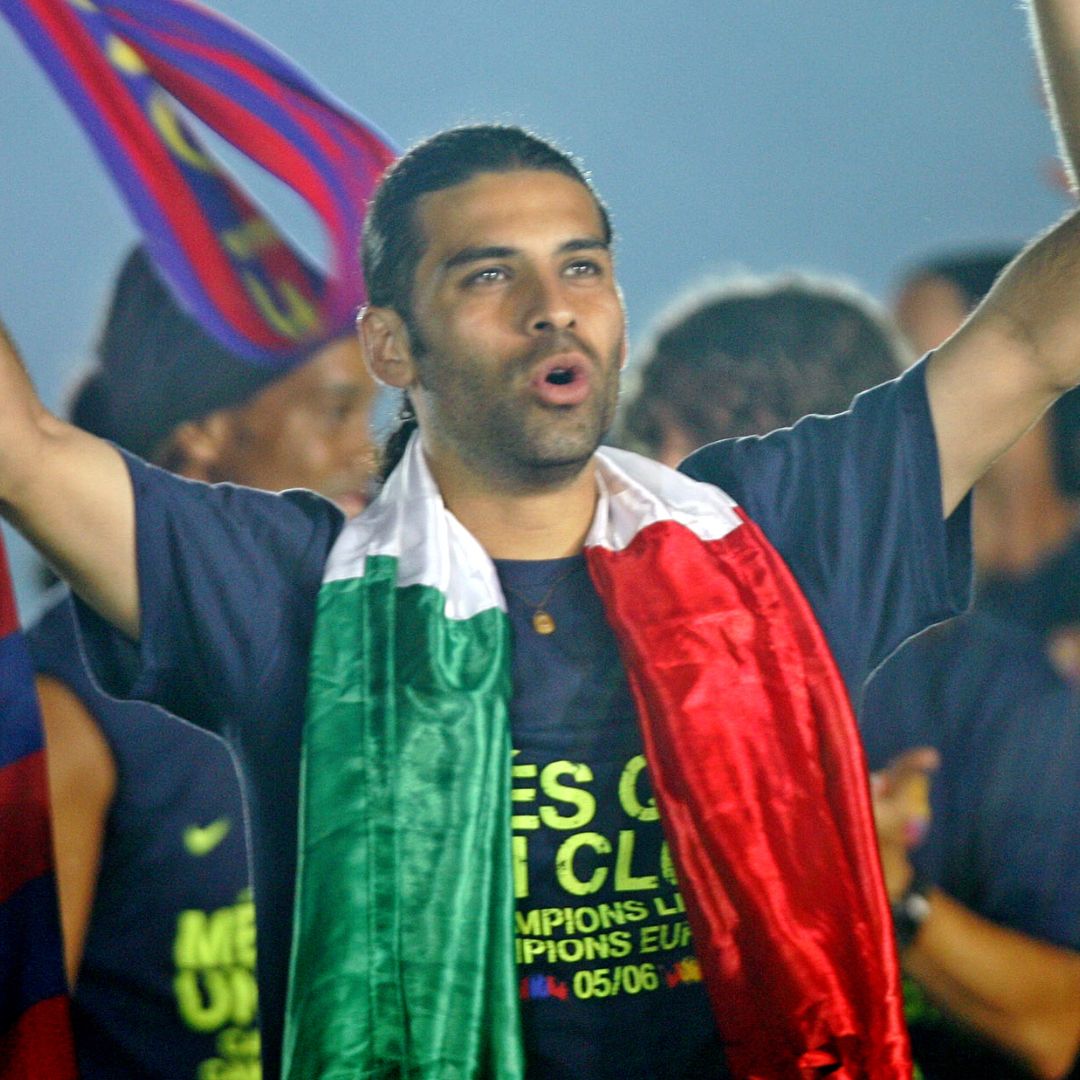 Rafael Márquez celebrando el título de la UEFA Champions League
